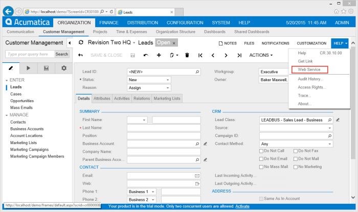 Connecting a Website to Acumatica Cloud Accounting Software | Acumatica ... Connecting a Website to Acumatica Cloud Accounting Software | Acumatica ...